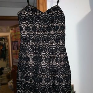 Cute black above the knee homecoming dress.